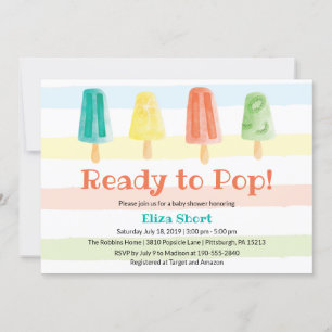 Redo till PIP Popsicle Summer Baby Shower Inbjudningar