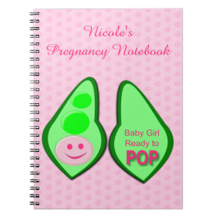 Redo till Pop Flicka Rosa Pea Anteckningsbok