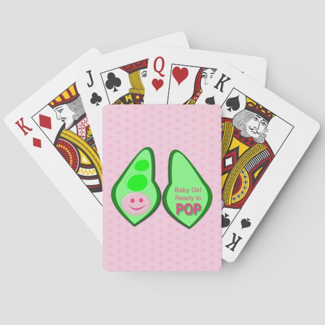 Redo till Pop Flicka Rosa Pea Casinokort (Baksidan)