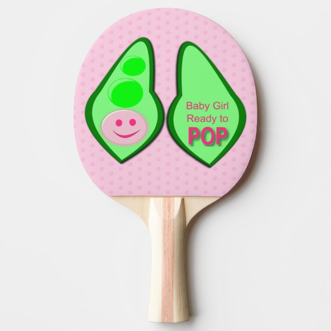 Redo till Pop Flicka Rosa Pea Pingisracket (Framsidan)