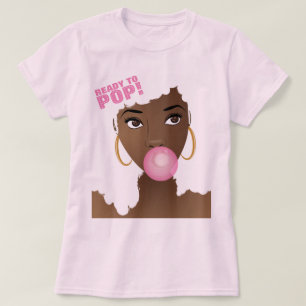 Redo till Pop, Girl, Popping Gum, Moderskap T-Shir T Shirt