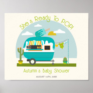 Redo till Pop Ice Pop Lastbil Boy Shower Poster
