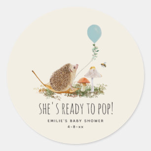 Redo till Pop Mushroom Hedgehog Balloon Boy Runt Klistermärke