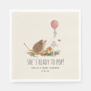 Redo till Pop Mushroom Hedgehog Balloon Girl Pappersservett