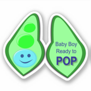 Redo till Pop Pojke Blue Pea Klistermärken