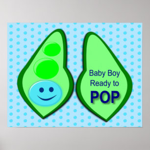 Redo till Pop Pojke Blue Pea Poster