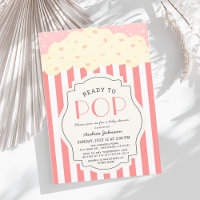 Redo till Pop Popcorn Rosa Rand Girl Baby Shower