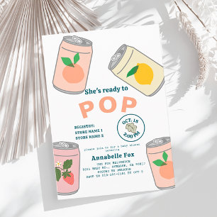Redo till Pop Soda Pop Cans Rosa Girl Baby Shower Inbjudningar