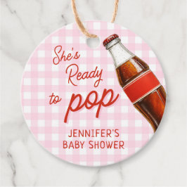 Redo till pop Soda Pop Cola Girl Baby Shower Gåvor Etiketter