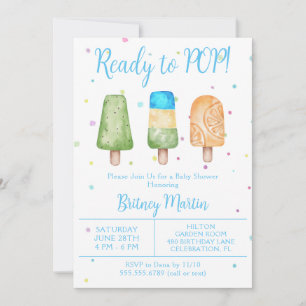 Redo till Pop Summer Baby Shower Inbjudningar