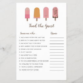 Redo till popup Baby Shower Hitta gästspel Flygblad