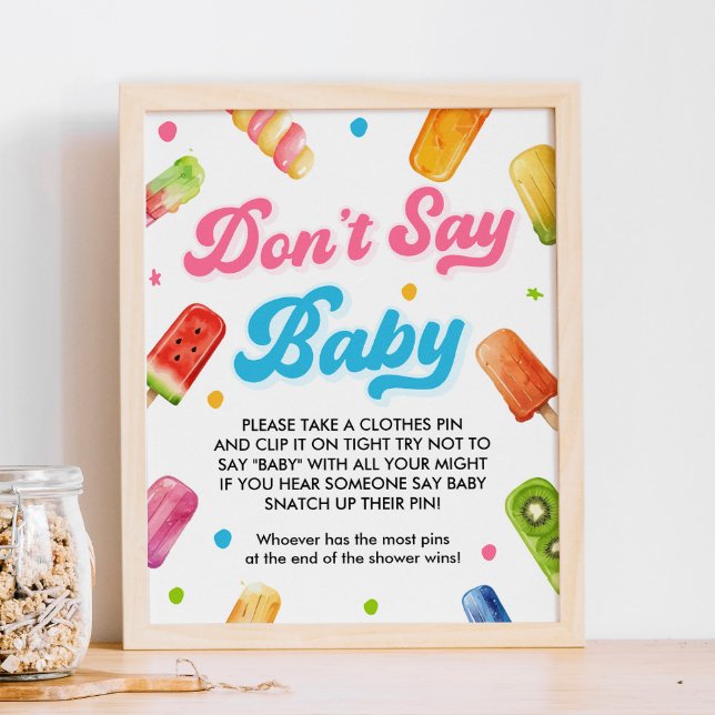 Redo till popup Baby Shower Säg inte Baby-spel Poster (Skapare uppladdad)
