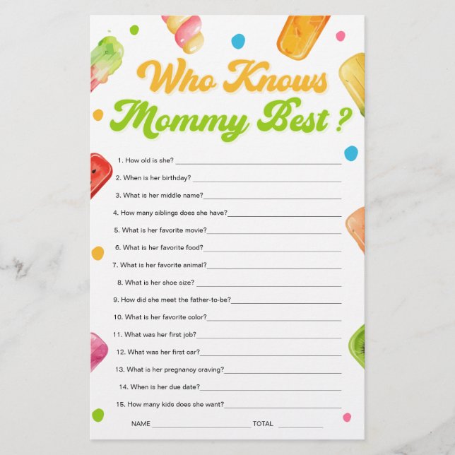 Redo till popup Baby Shower som känner Mammans bäs (Framsida)