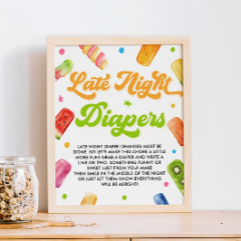 Redo till popup babyskor för sent på natten poster