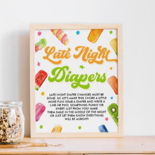 Redo till popup babyskor för sent på natten poster