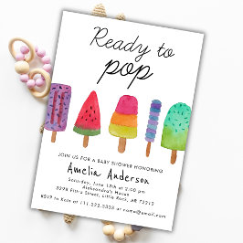 Redo till popup-färgfull babyvisningsprogram inbjudningar