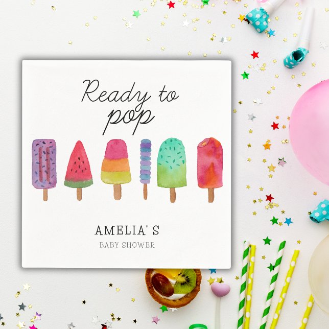 Redo till popup-fönster för babyskor Party Pappersservett (Skapare uppladdad)