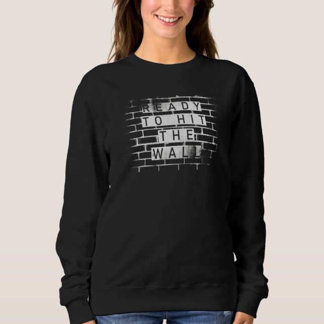 Redo till Slå väggspår som kör Marathon T Shirt (Framsida)