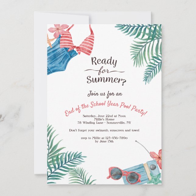 Redo till sommaren? Inbjudan (Framsida)