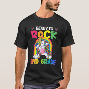 Redo till Sten 2:e Klass, dabbing Unicorn tillbaka T Shirt