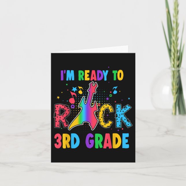 Redo till Sten 3:e Klass Guitar Back to school Kort (Framsida)