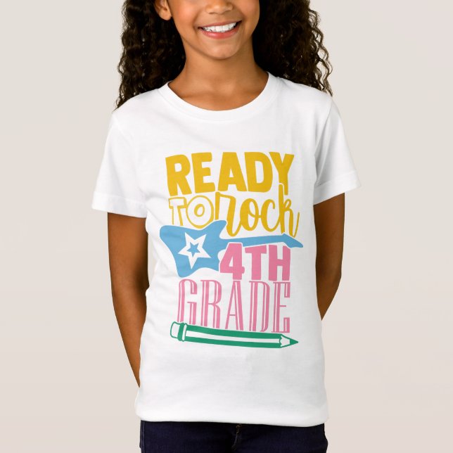 Redo till Sten 4:e Klass - Back to school T Shirt (Framsida)