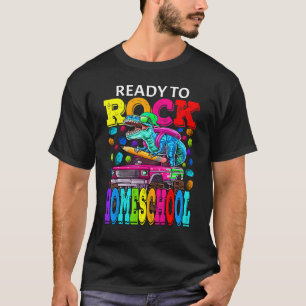 Redo till Sten Homeschool Monster Lastbil Dinosaur T Shirt