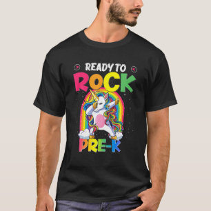 Redo till Sten Pre-K Dabbing Unicorn Back to schoo T Shirt