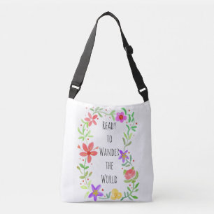 Redo till Wander World Flower Ram Boho Axelväska