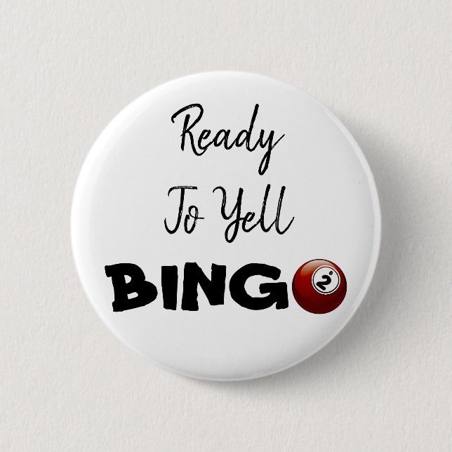 Redo till Yell BINGO Funny-knapp Knapp (Framsida)