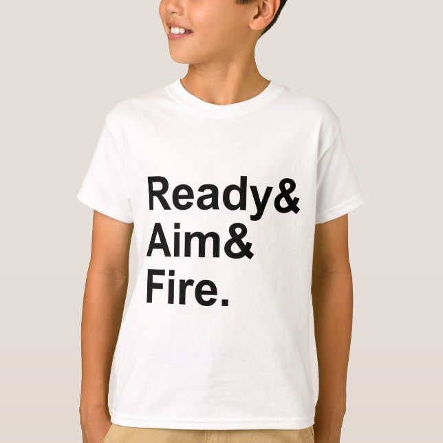 Redo Ut Fire | Militäriska Skjutinstruktioner T-shirt (Framsida)