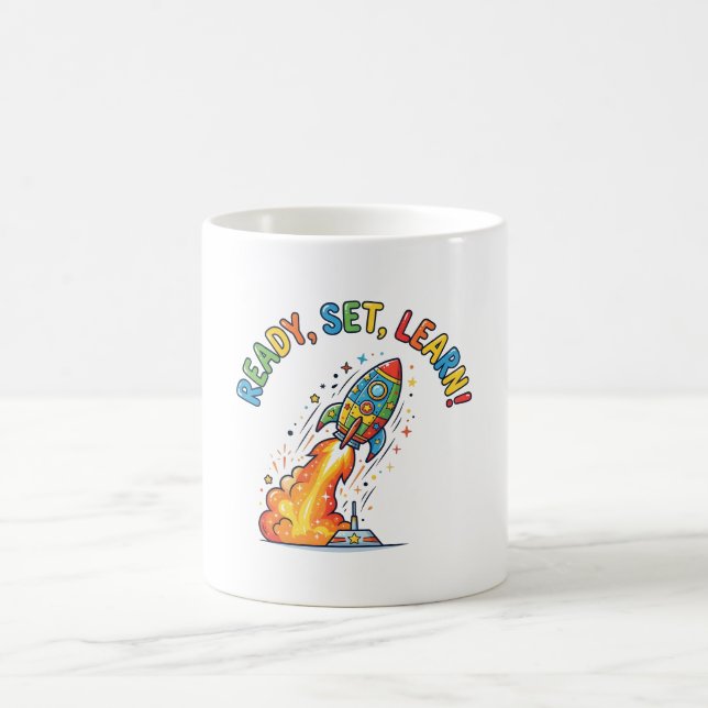 Redo Utbildning Raket Tillbaka Till Skolan Kaffemugg (Center)