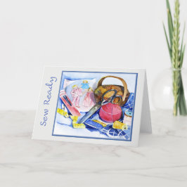 Redo, vattenfärg, 7 x 5-mappat kort