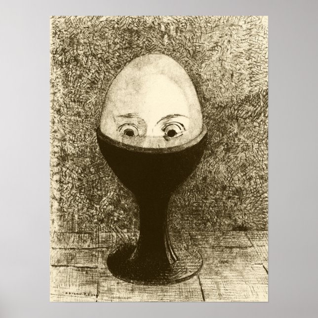 Redon - Ägg 1885 Poster (Framsidan)