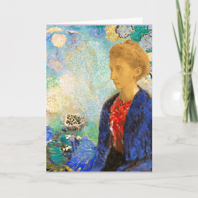 Redon - Baronne de Domecy, bra konsmålning Kort (Framsida)