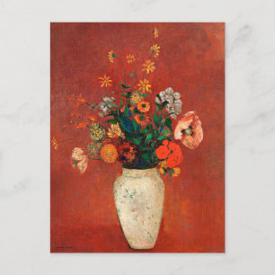 Redon - Bouquet i kinesiska Vas Vykort