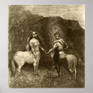 Redon - Centaures 1885 Poster