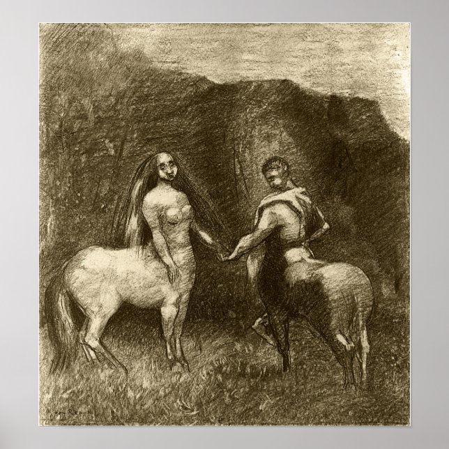 Redon - Centaures 1885 Poster (Framsidan)