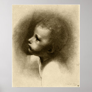 Redon - Chef för Saint John Baptist Poster