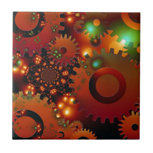 Redon Clock Office Design Digital Art Destiny Kakelplatta
