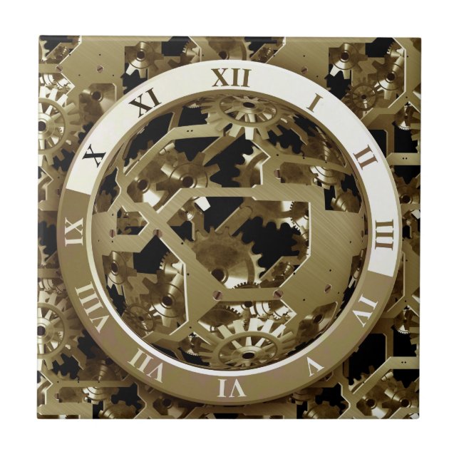 Redon Clock Office Design Digital Art Destiny Kakelplatta (Framsidan)