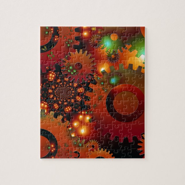 Redon Clock Office Design Digital Art Destiny Pussel (Vertikal)