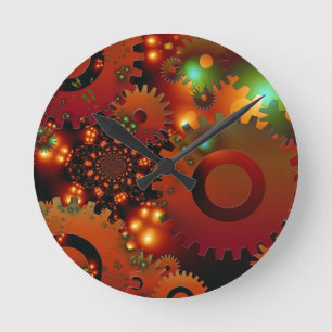 Redon Clock Office Design Digital Art Destiny Rund Klocka