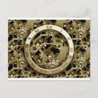 Redon Clock Office Design Digital Art Destiny Vykort