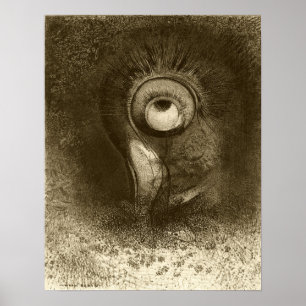 Redon - första synen på blomman 1883 poster