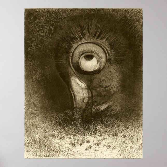 Redon - Första visionen försökt i blomma 1883 Poster (Framsidan)
