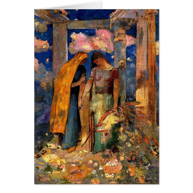 Redon - Mystisk konversation Hälsningskort (Framsidan)