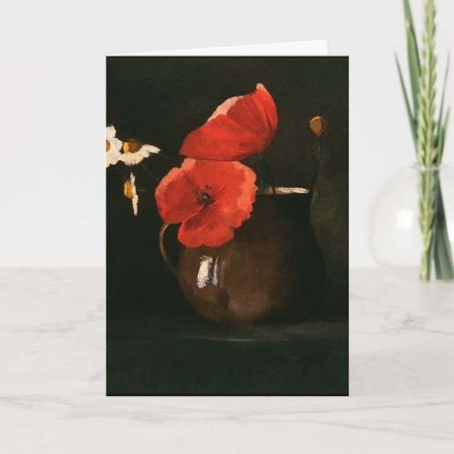 Redon - Poppies och Daisy Kort (Framsida)