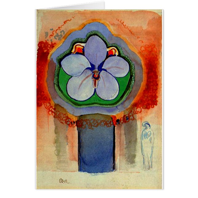 Redon - Strange Orchid Hälsningskort (Framsidan)