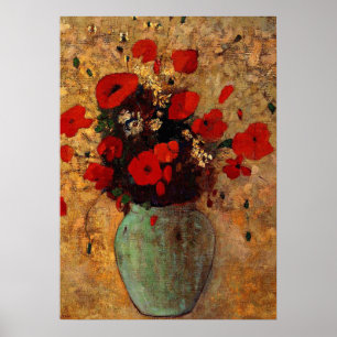 Redon - Vas i Poppies Poster